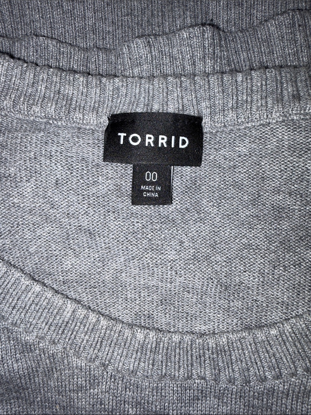 Torrid Gray Fox Raglan Sweater 00 M/L - Picture 4 of 7